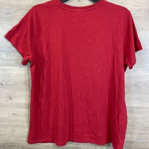 Eddie Bauer Womens T-Shirt Red Size Large Vacation Summer‎ Travel Colorful Cool - Picture 7 of 7